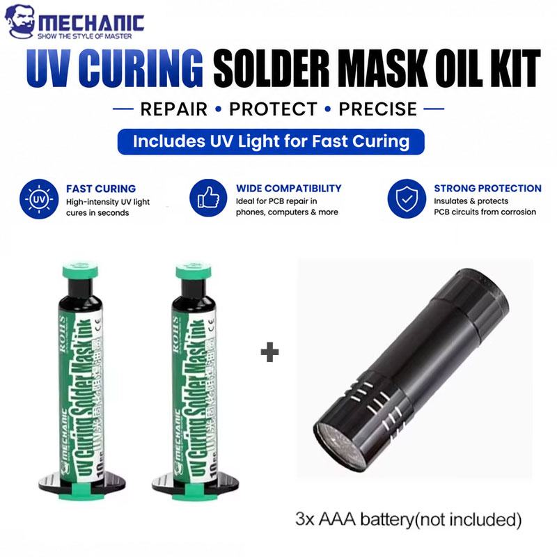 메카닉 UV 솔더 마스크 그린 오일 키트 (UV 경화  - Uv Whitening Kit 리뷰 및 가격