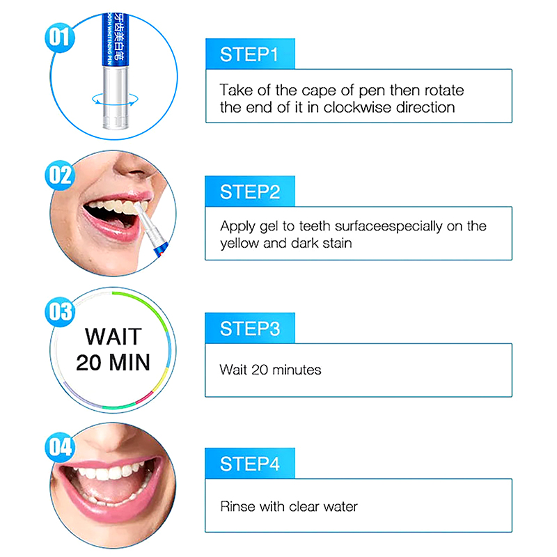 치아 미백 펜 전문 치아 미백 젤 커피, 담배 얼룩 제 - Teeth Whitening Bleaching Kit 리뷰 및 가격