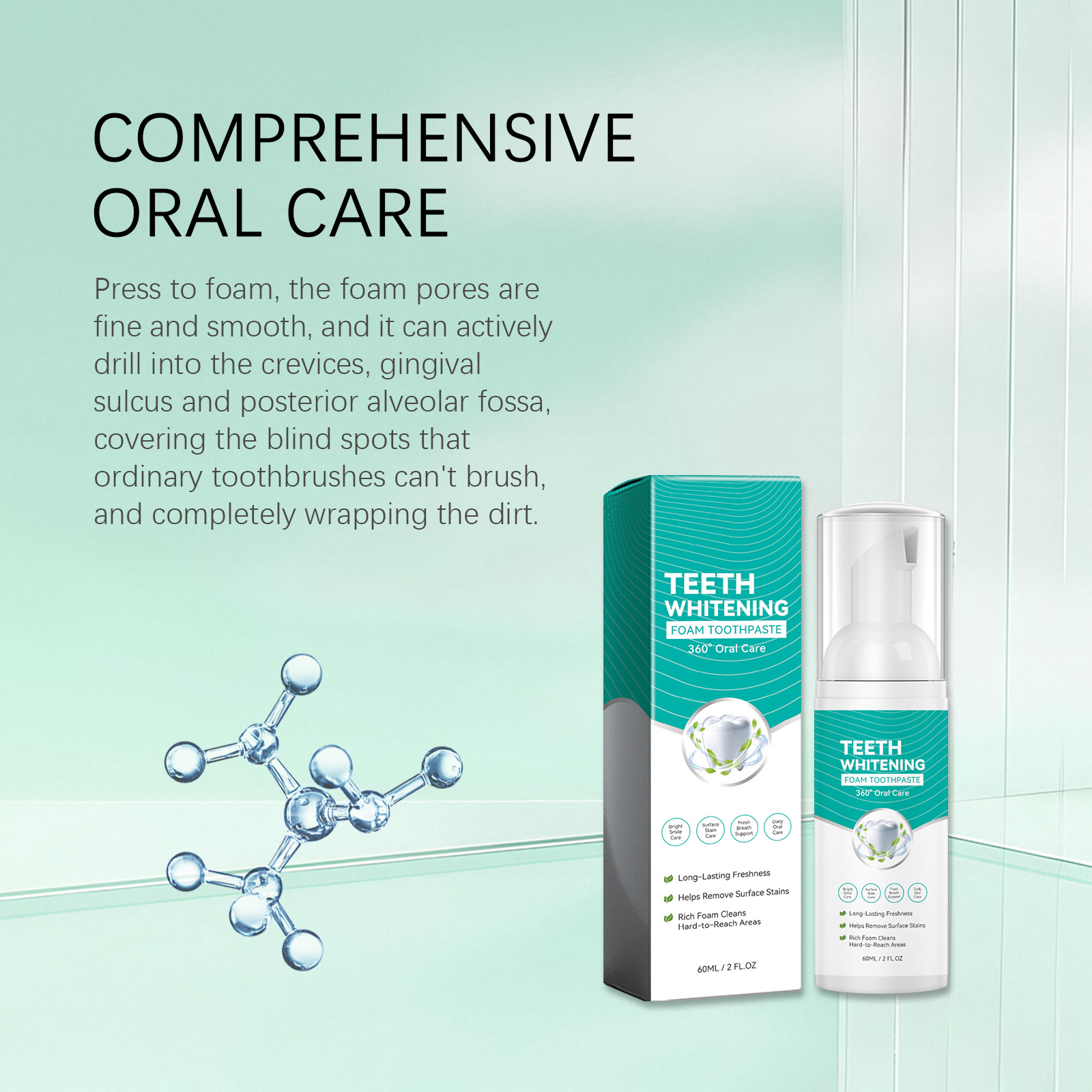 치아 미백 폼 치약, 치석 제거, 충치 예방, 잇몸 보 - Teeth Whitening Foam Toothpaste 리뷰 및 가격