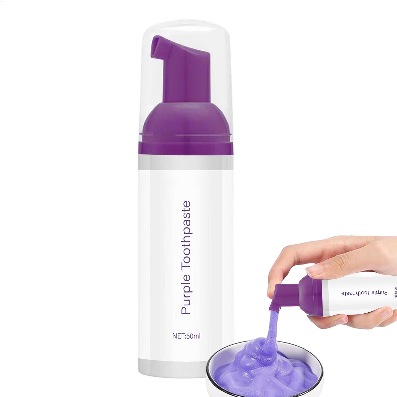 50ml 퍼플 화이트닝 치약 퍼플 폼 치약 브라이트닝  - Teeth Whitening Foam Toothpaste 리뷰 및 가격