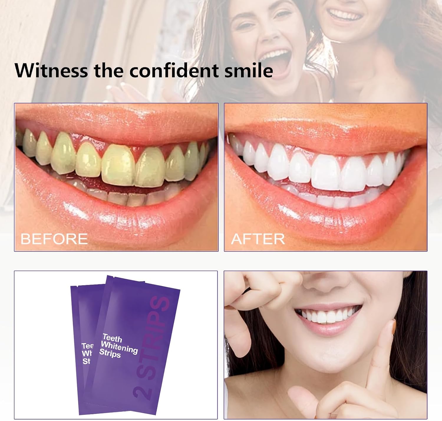 7개 프리미엄 퍼플 화이트닝 스트립 전문 치아 얼룩 제 - Teeth Whitening Bleaching Kit 리뷰 및 가격