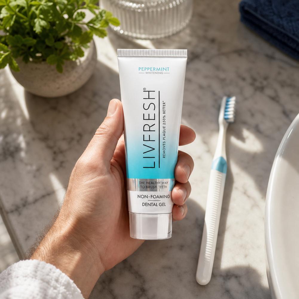 LIVFRESH 논포밍 치과용 젤 페퍼민트 화이트닝 치 - Teeth Whitening Foam Toothpaste 리뷰 및 가격